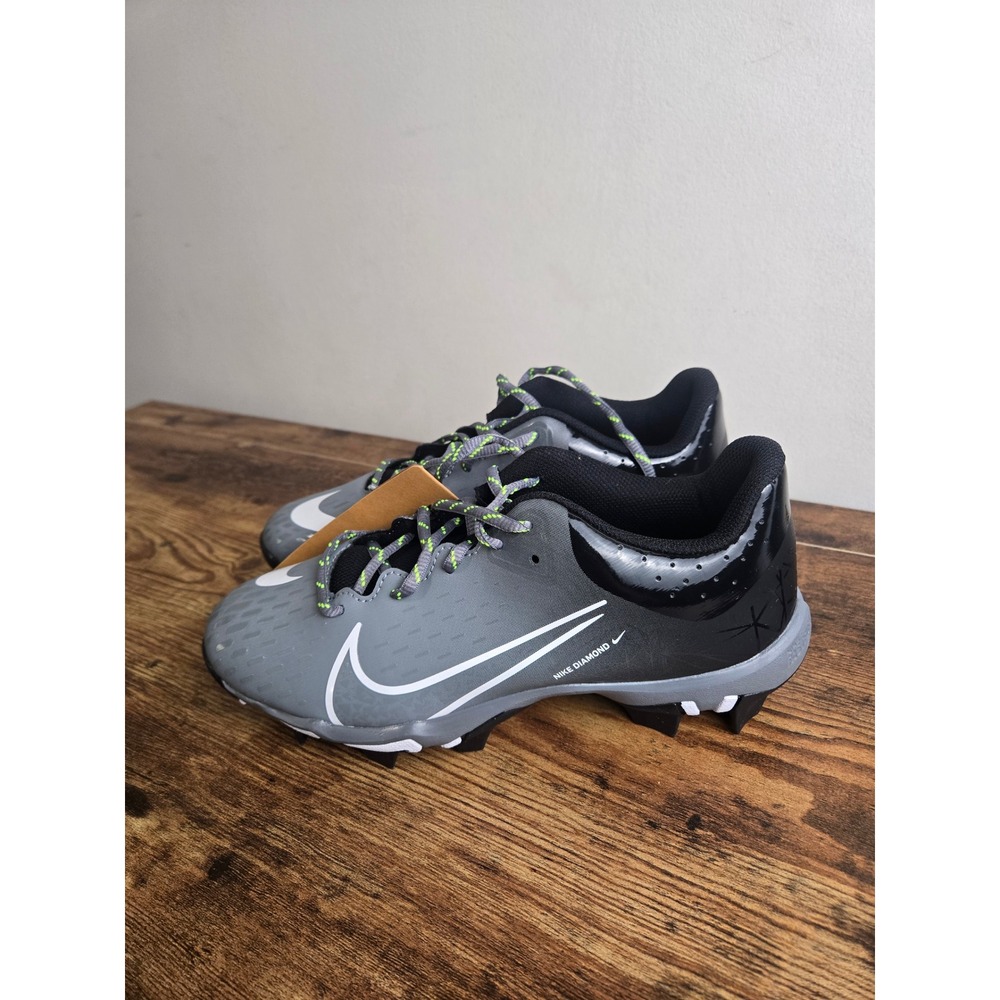 Nike Hyperdiamond 4 Keystone Kids 6Y Grey Black Softball Cleats CZ5919-007 NWT